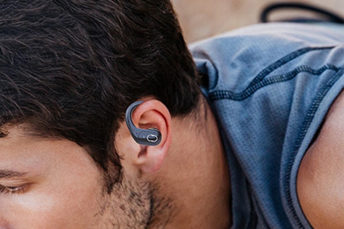 Wireless Bluetooth 5.4 Headphone Over Ear Bud IPX5 Waterproof Earphone for Sport Running - Black