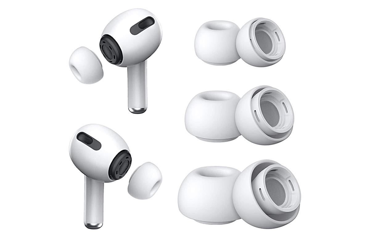 Replacement Ear Tips for AirPods Pro Memory Foam Ear Buds Anti-Slip Eartips with Portable Storage Box -Gray