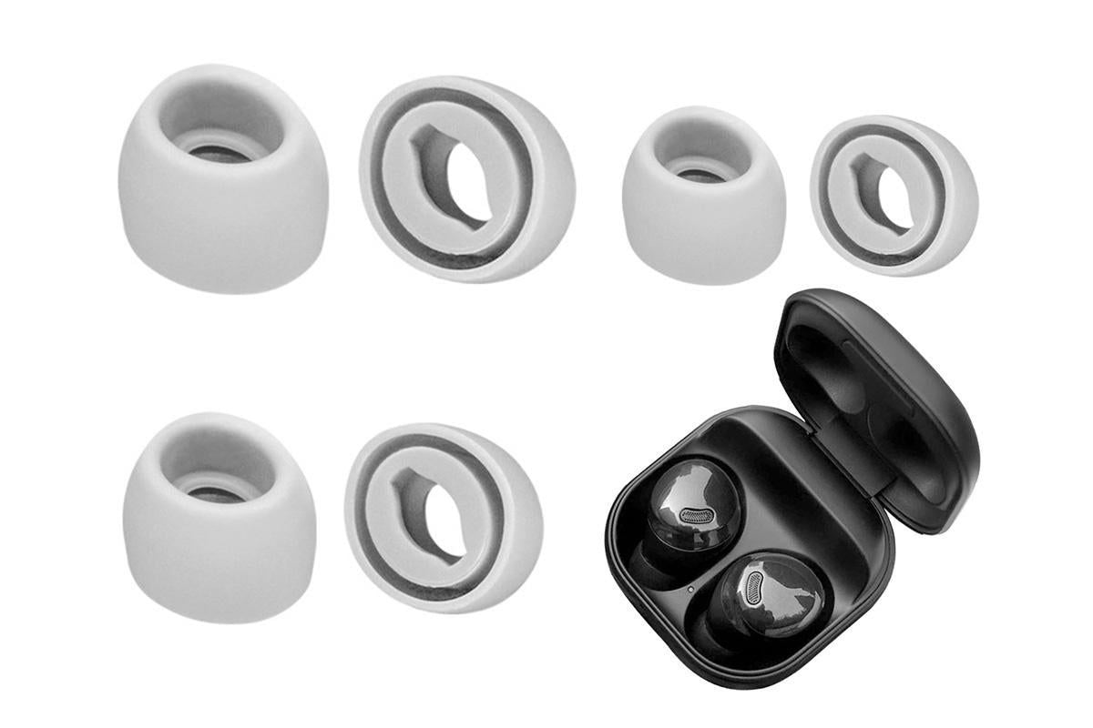 3-Pair Silicone Replacement Ear Tips for Samsung Galaxy Buds Pro - Light Grey