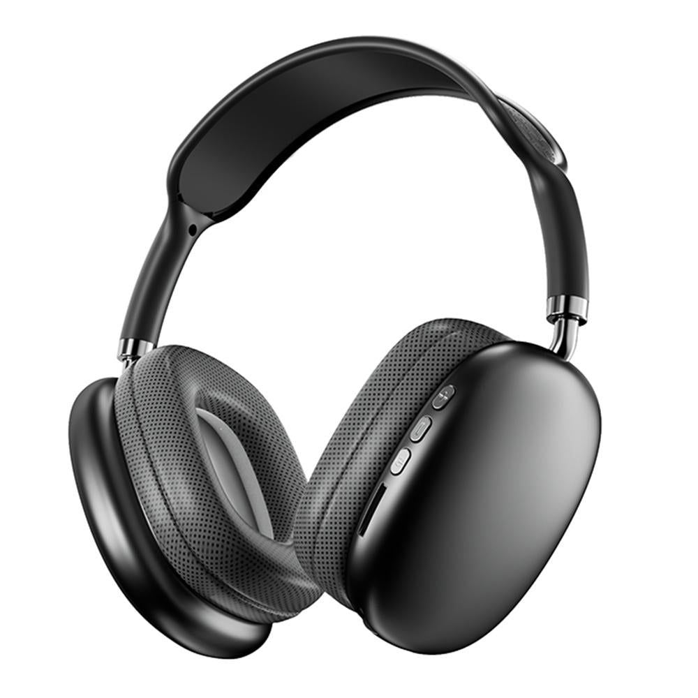 Wireless Bluetooth Over-Ear Headphones TWS Adjustable Earphones Headset Foldable Lightweight Headset for Home Office - Blue