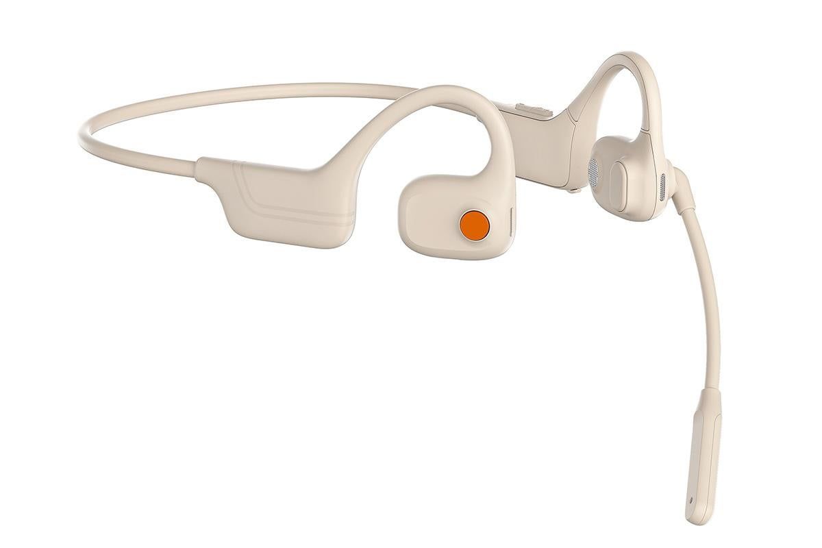 Open Ear Headphones Bluetooth 5.3 Wireless Air Conduction Headphones Sport Earbuds for Running Cycling Workouts - Beige