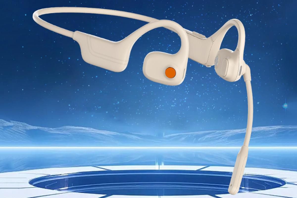 Open Ear Headphones Bluetooth 5.3 Wireless Air Conduction Headphones Sport Earbuds for Running Cycling Workouts - Beige