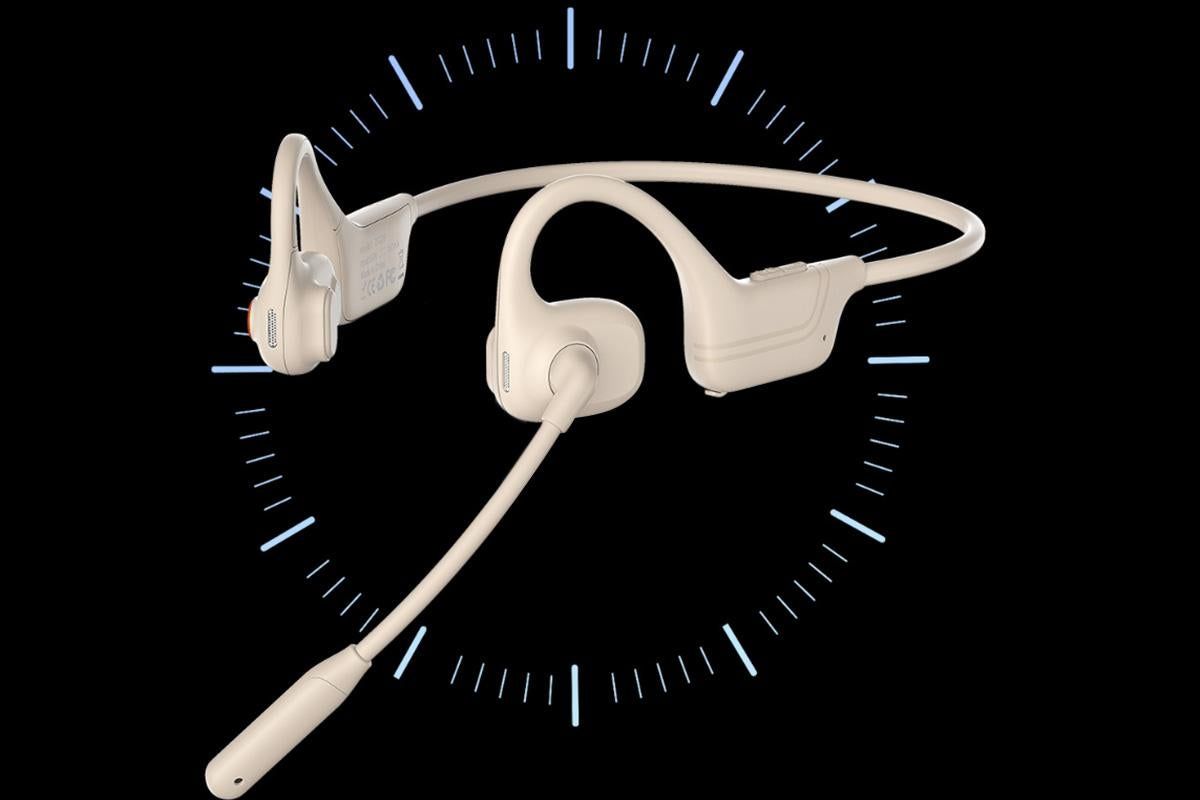 Open Ear Headphones Bluetooth 5.3 Wireless Air Conduction Headphones Sport Earbuds for Running Cycling Workouts - Beige