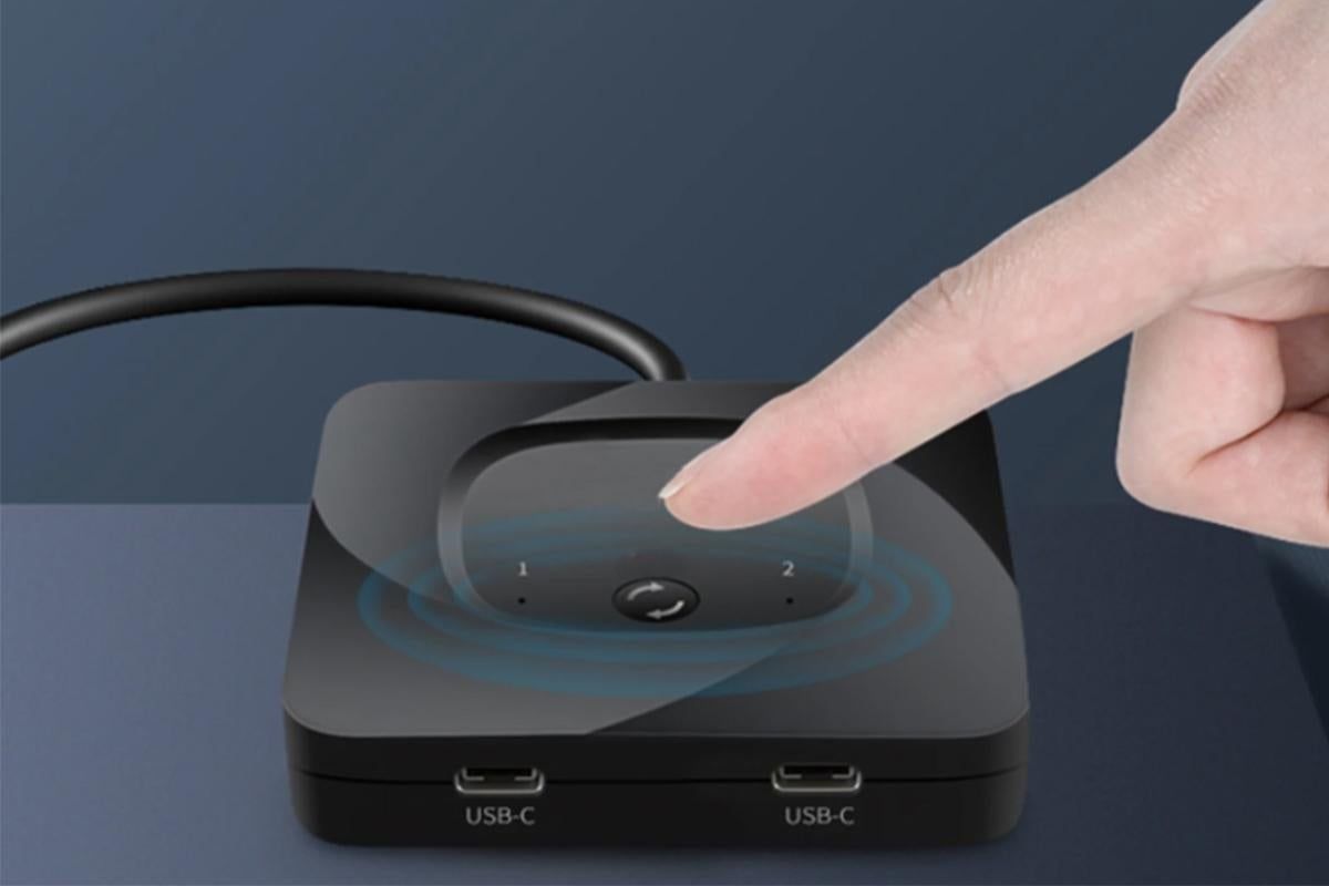 2 Computers USB-C Bidirectional Switcher Support HDR 10Gbps Data Transmission