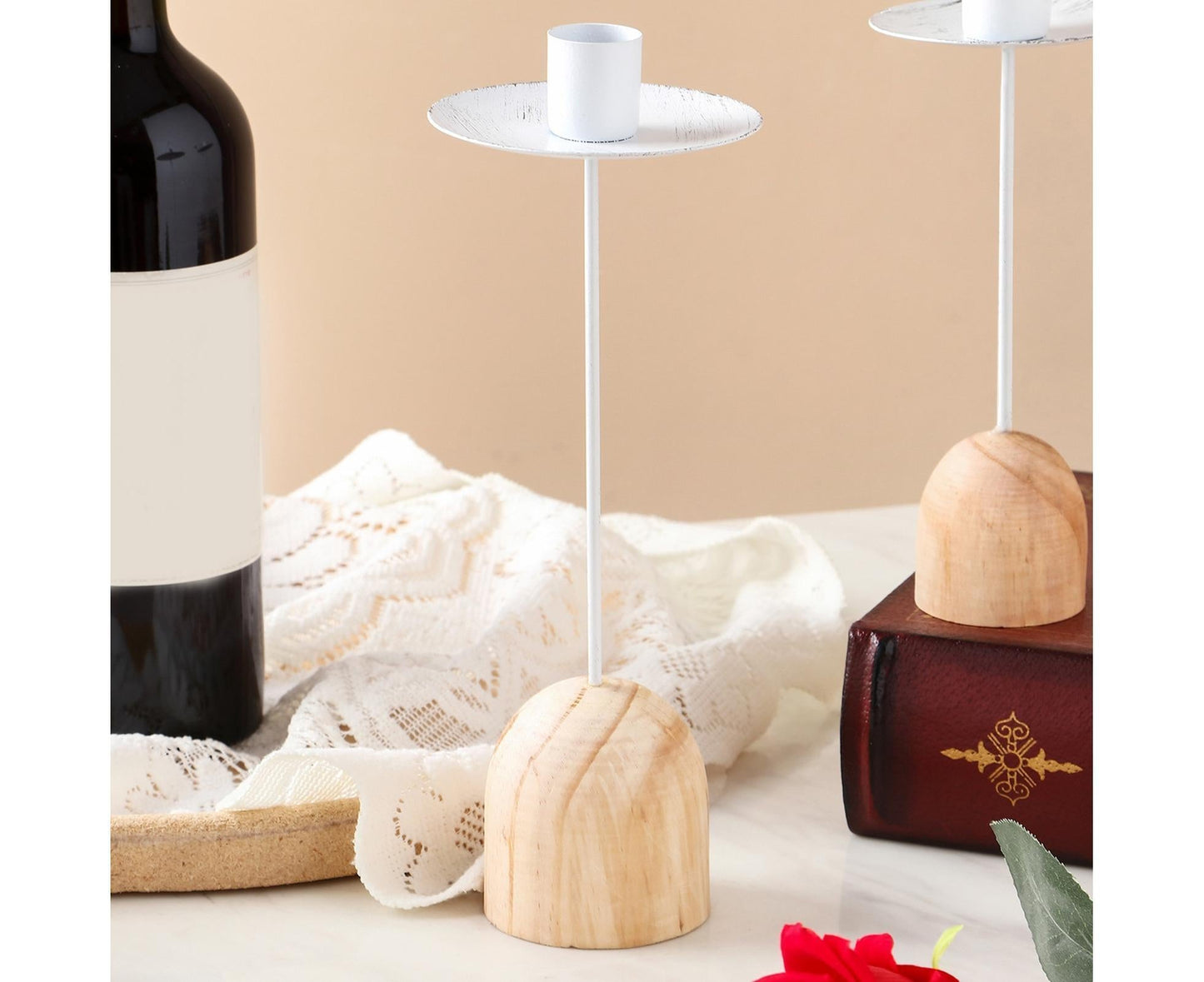 Luxury Wedding Candlestick-L White