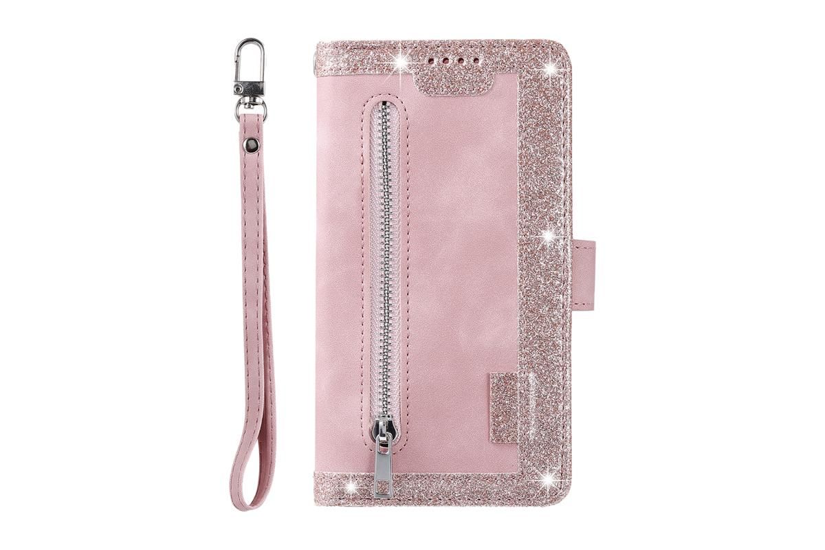 for iPhone 15 Series Case Leather Wallet Flip Cover -Pink /iPhone 15