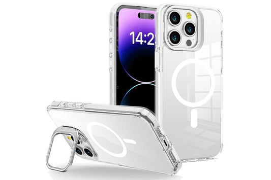 For iPhone 16 Series Phone Case with Stand Full Body Case -White /iPhone 16 Pro Max