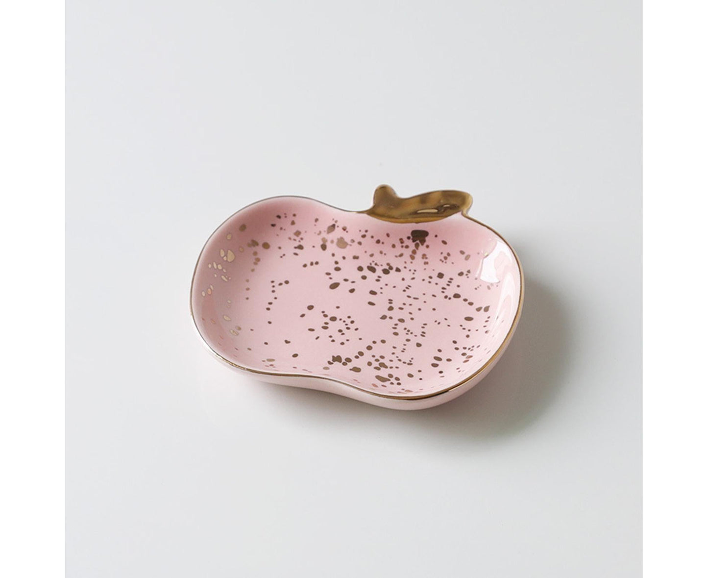 Jewelry Dish Cute Multi-purpose Ceramic Earrings Decorative Display Bowl for Indoor-Pink