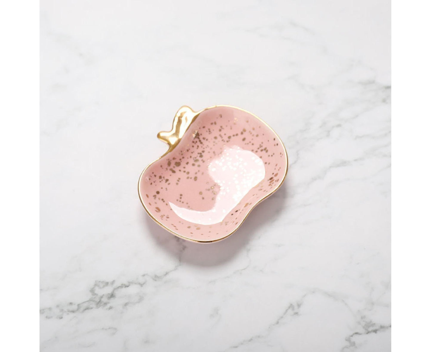 Jewelry Dish Cute Multi-purpose Ceramic Earrings Decorative Display Bowl for Indoor-Pink
