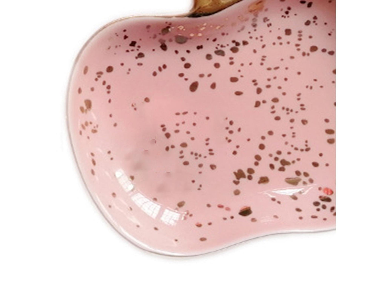 Jewelry Dish Cute Multi-purpose Ceramic Earrings Decorative Display Bowl for Indoor-Pink