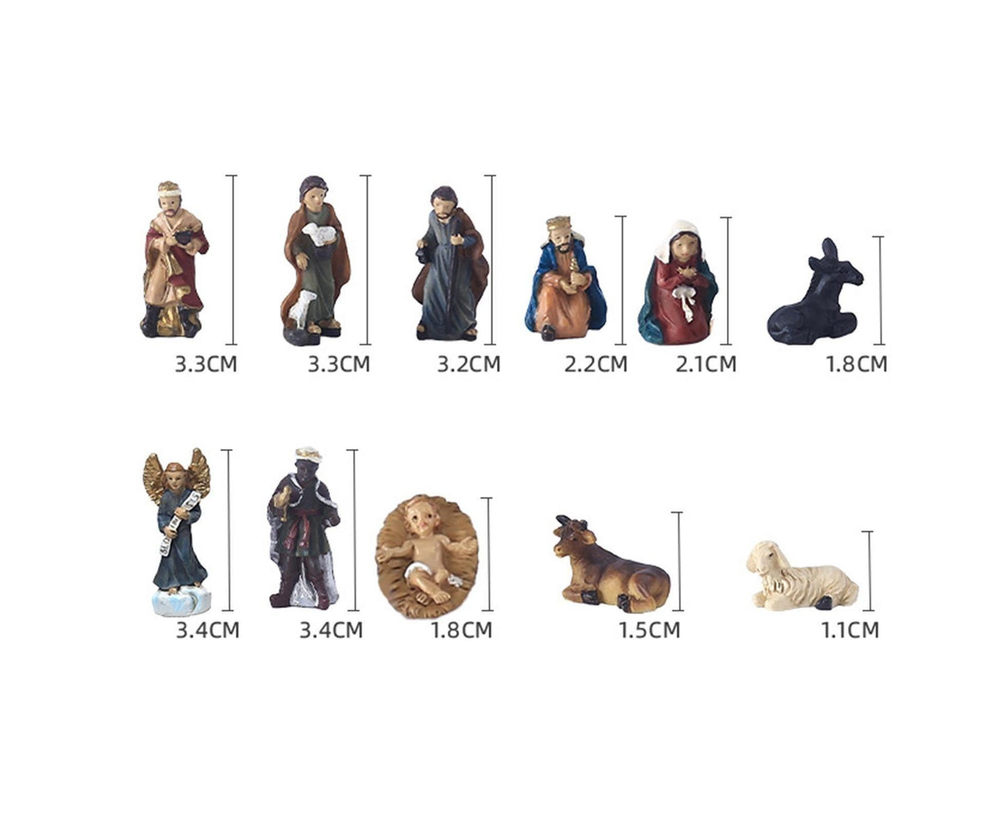 Jesus Figurine Set-Multicolor