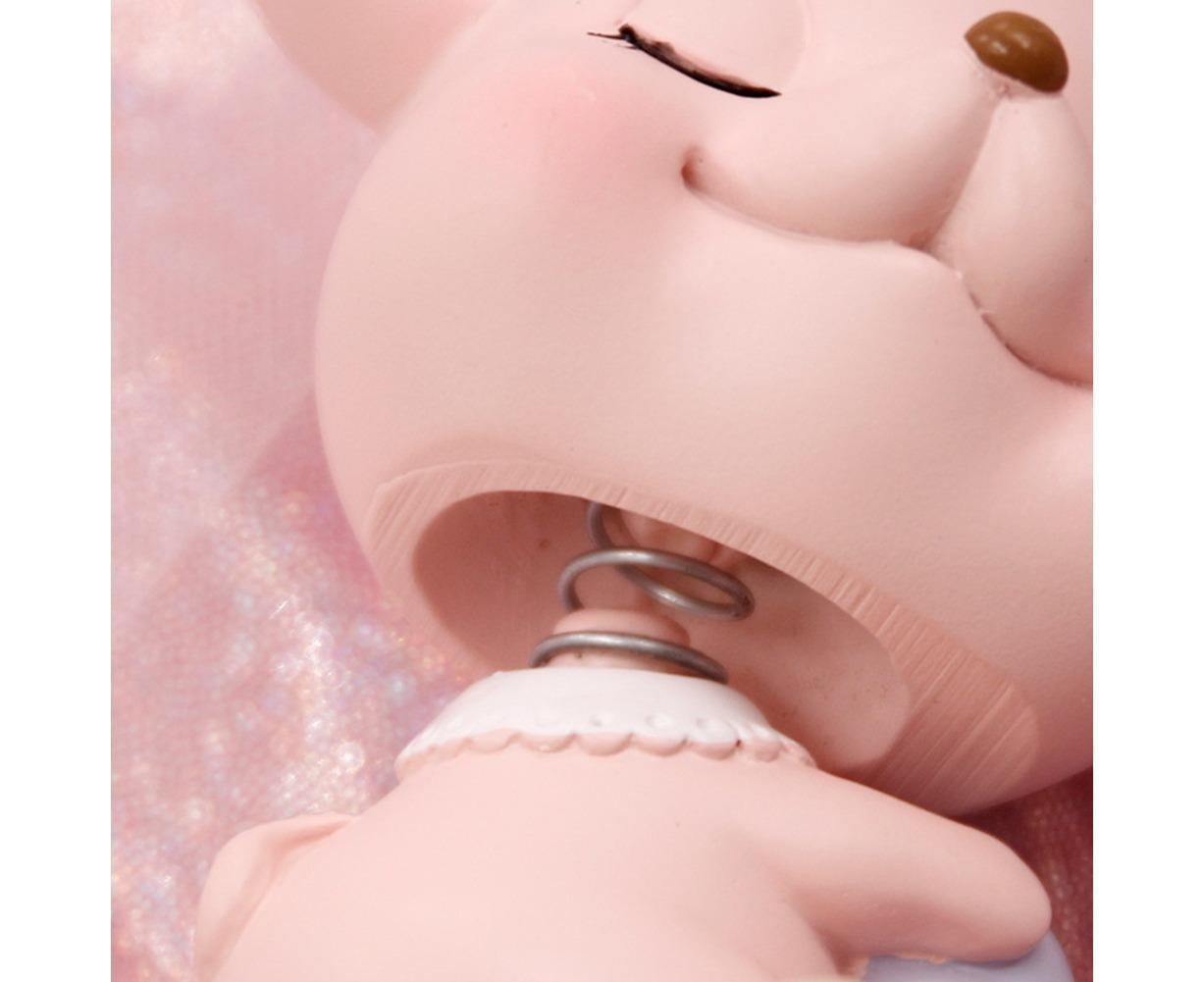 Resin Cartoon Nodding Mouse Car Dashboard Bedside Ornament 2020 New Year Gift-Blue