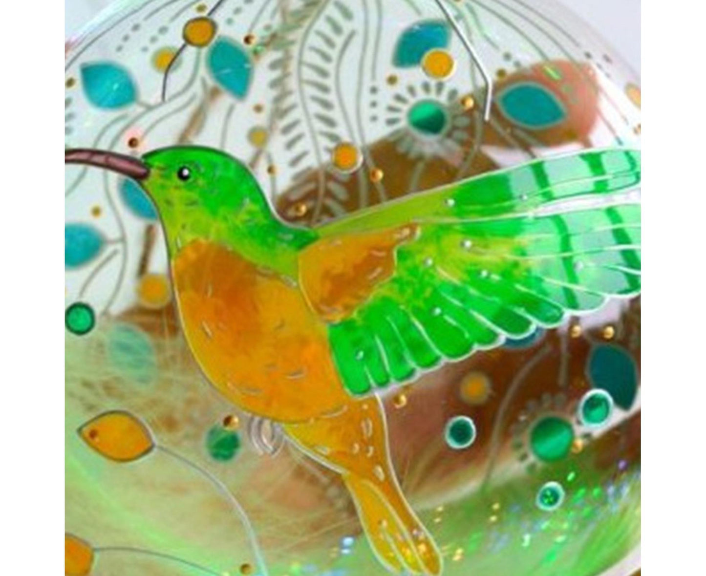Acrylic Christmas Hummingbird-Green