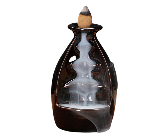 Ceramic Waterfall Backflow Incense Burners Holder Censer Diffuser Home Decor-2#