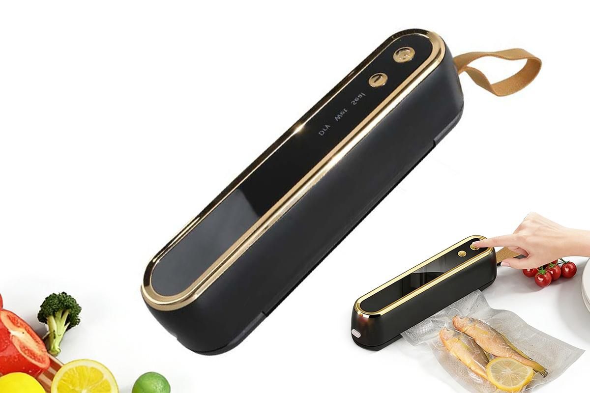 Mini Vacuum Sealer Machine Cordless Food Vacuum Sealer for Freezer Storage Meal Prep - White