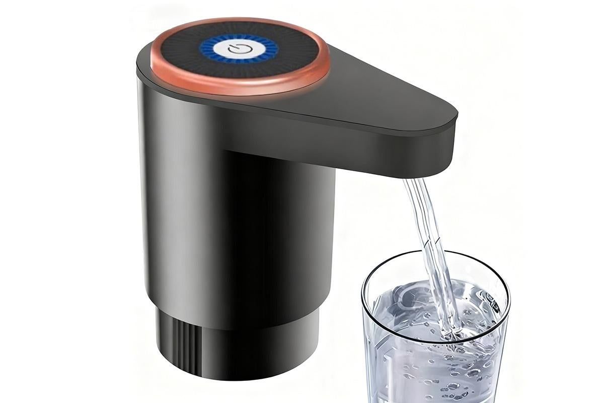 Portable Electric Water Bottle Pump Automatic Dispenser For Home Kitchen Camping - White