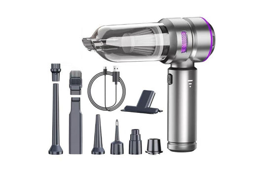 Cordless Handheld Car Vacuum Cleaner 4-in-1 Wireless Vacuum with Brushless Motor Mini Car Vaacuum Cleaner -Purple