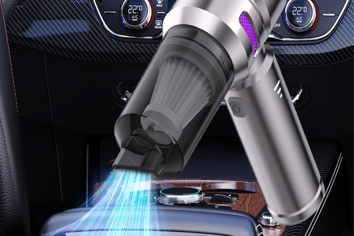 Cordless Handheld Car Vacuum Cleaner 4-in-1 Wireless Vacuum with Brushless Motor Mini Car Vaacuum Cleaner -Purple