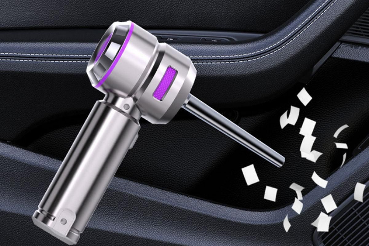 Cordless Handheld Car Vacuum Cleaner 4-in-1 Wireless Vacuum with Brushless Motor Mini Car Vaacuum Cleaner -Purple
