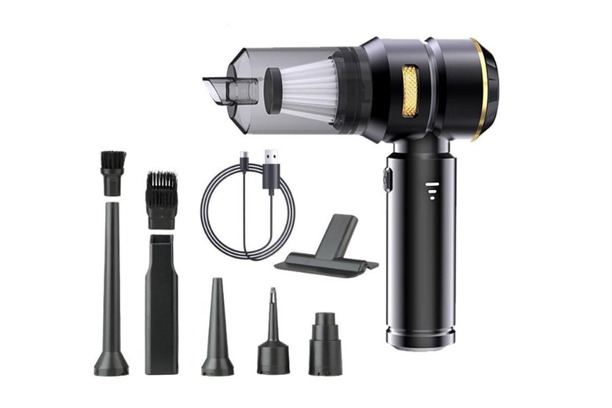 Cordless Handheld Car Vacuum Cleaner 4-in-1 Wireless Vacuum with Brushless Motor Mini Car Vaacuum Cleaner -Gold