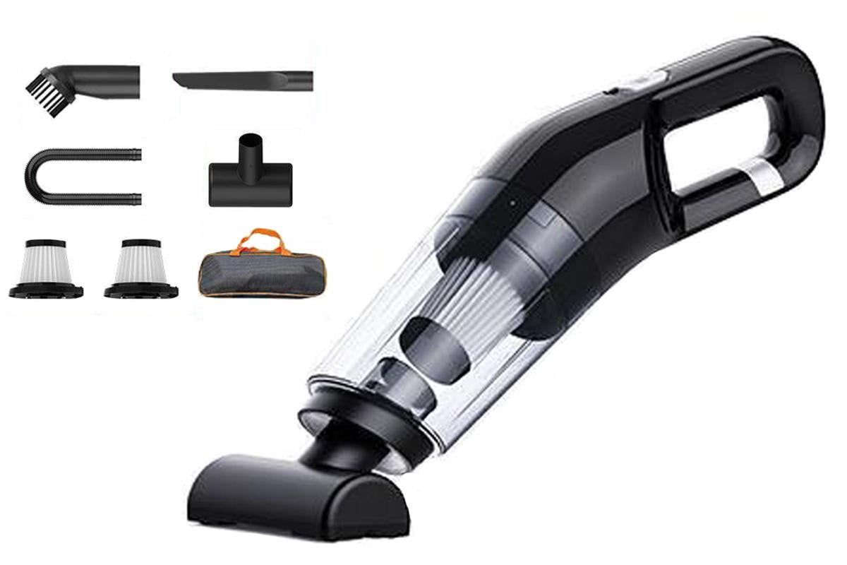 Cordless Handheld Car Vacuum Cleaner 10000Pa Strong Suction USB Rechargeable - Black