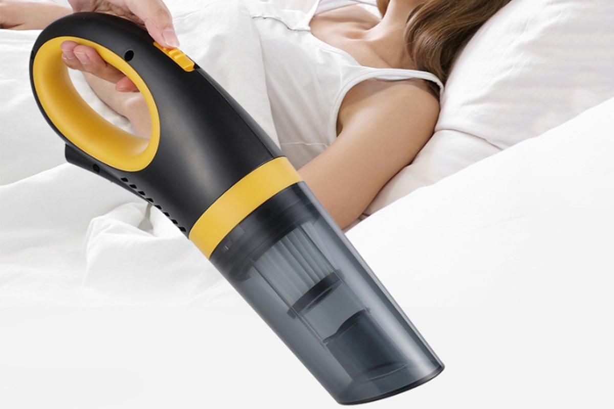 120W Cordless Car Vacuum Cleaner 9000Pa Handheld Portable Vacuum for Home Auto - Yellow