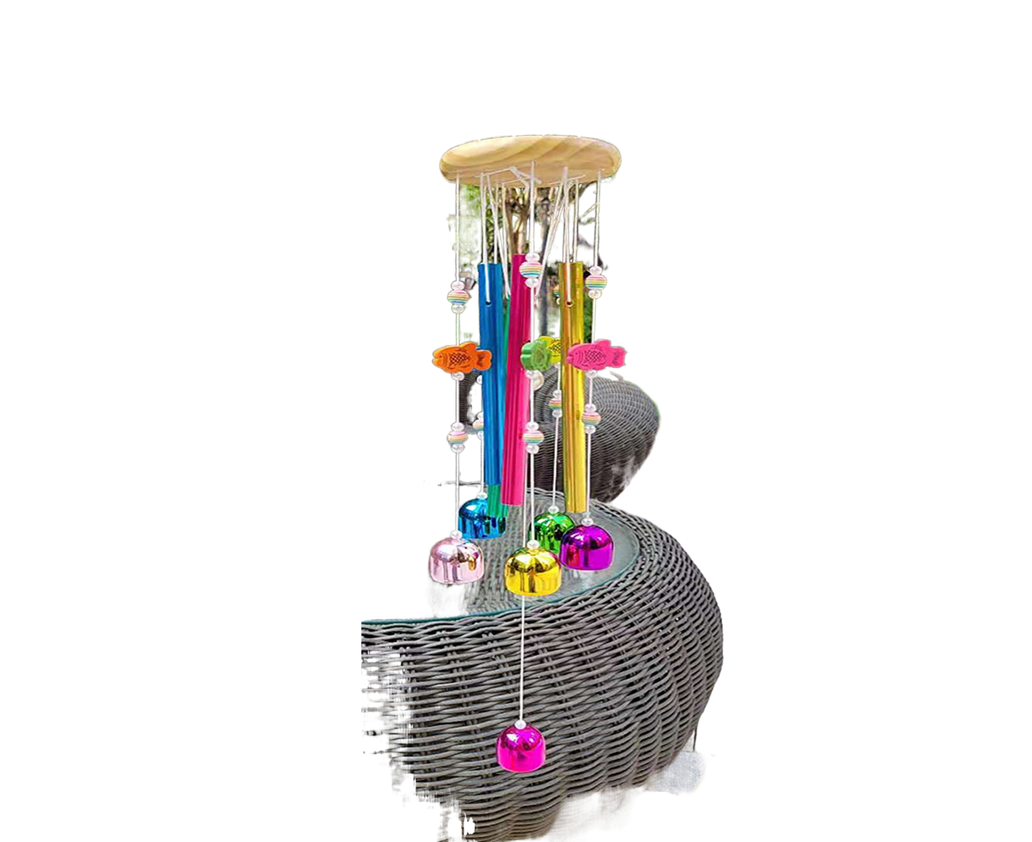 Colorful Fish Wind Chime-Multicolor