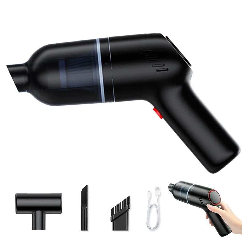 Handheld Car Vacuum Cleaner 9000Pa Rechargeable Portable Cordless Duster - Black