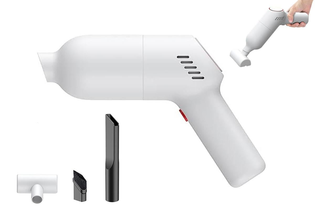 Handheld Car Vacuum Cleaner 9000Pa Rechargeable Portable Cordless Duster - White