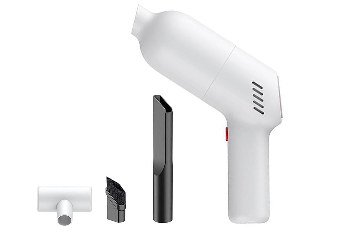 Handheld Car Vacuum Cleaner 9000Pa Rechargeable Portable Cordless Duster - White