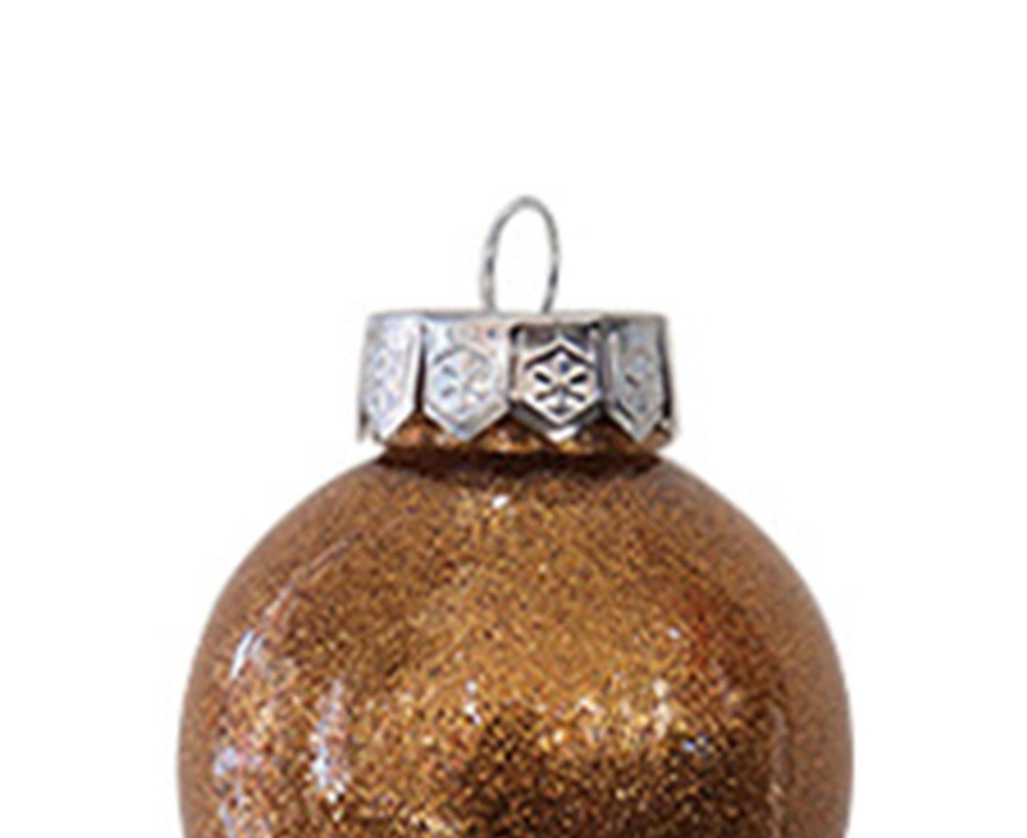 Glitter Xmas Tree Balls-Rose Gold