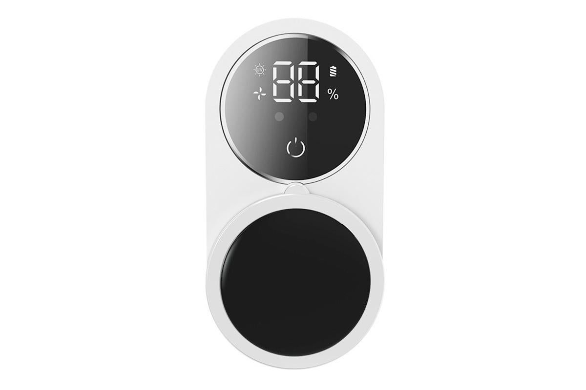 Toothbrush Cleaner Toothbrush Holder Wall Mount Toothbrush Holder for Bathrooms with Smart Light Cleaning and Fan Drying