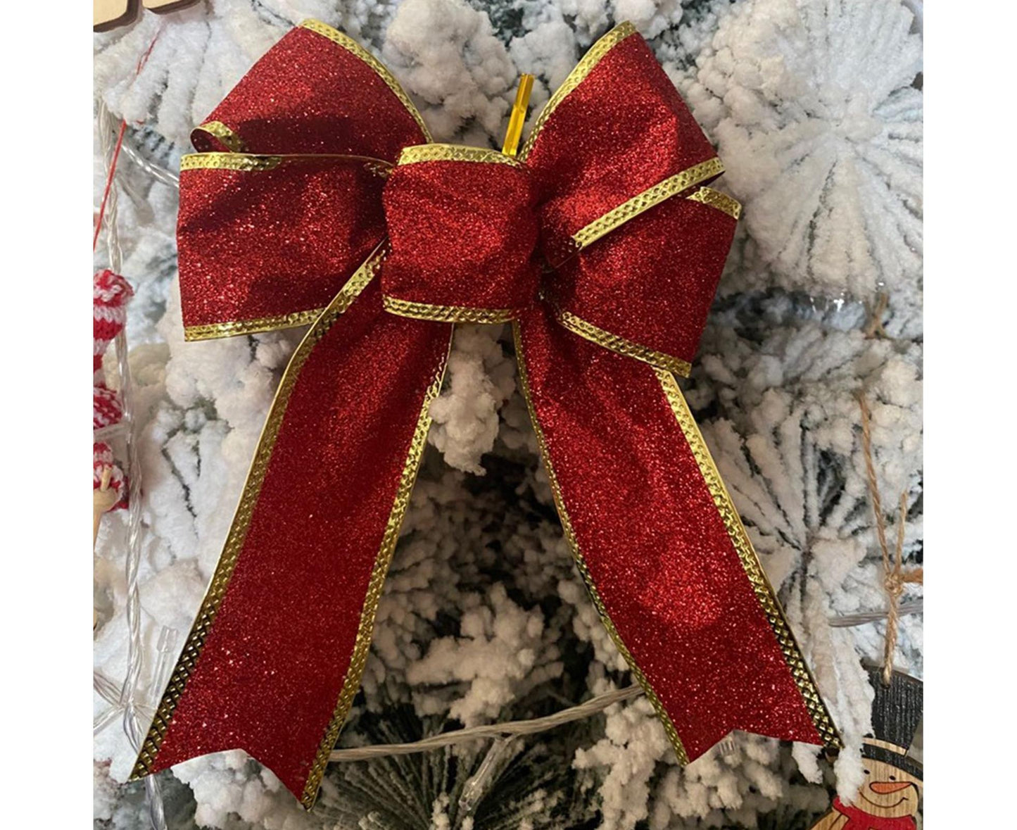 Fabric Xmas Bowknot-Red