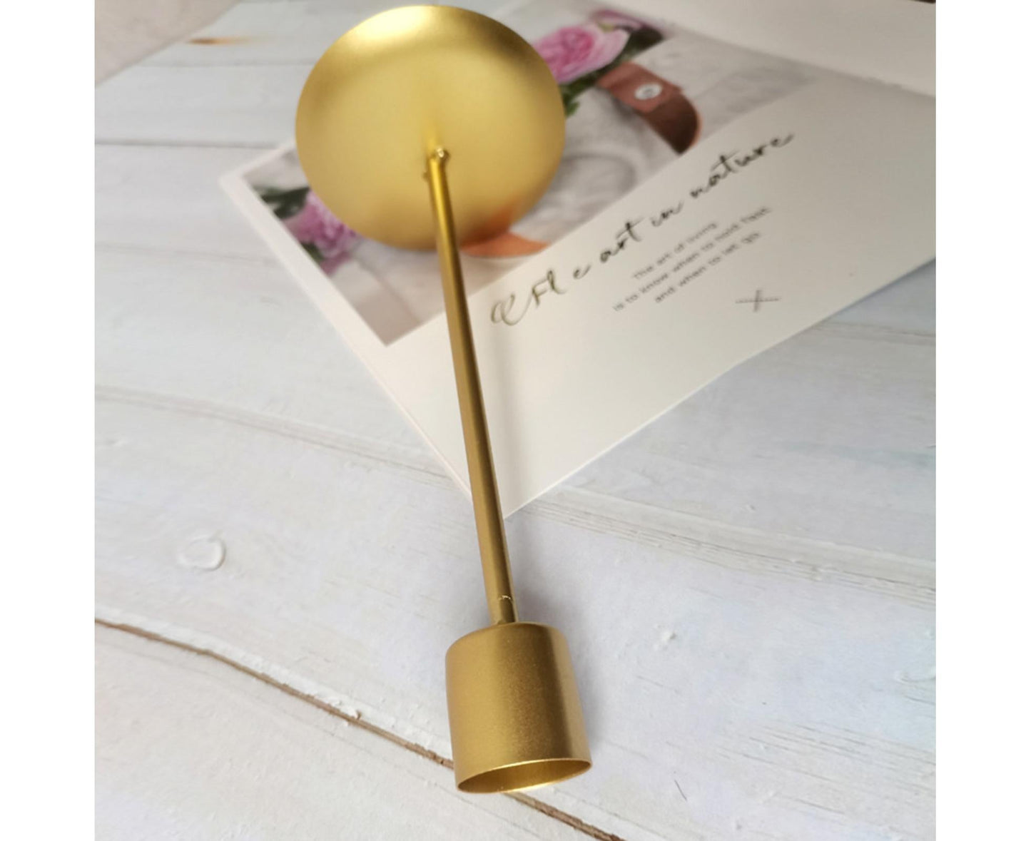 2Pcs Candlestick Exquisite Decorative Simple Nordic Style Candlelight Stand Home Decor -Golden