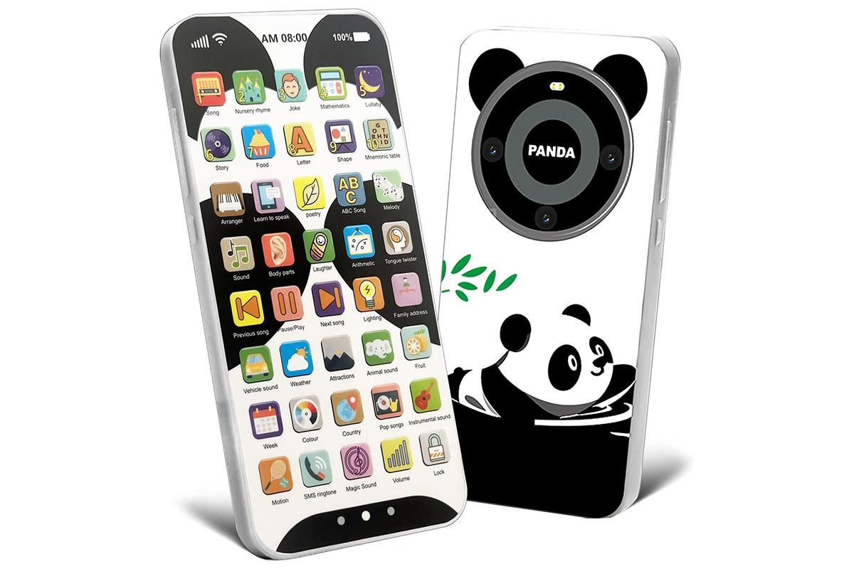 Learning Phone Toy with Over 10000 Educational Contents Touch Screen Early Education Gift for 3 year old+ - Panda