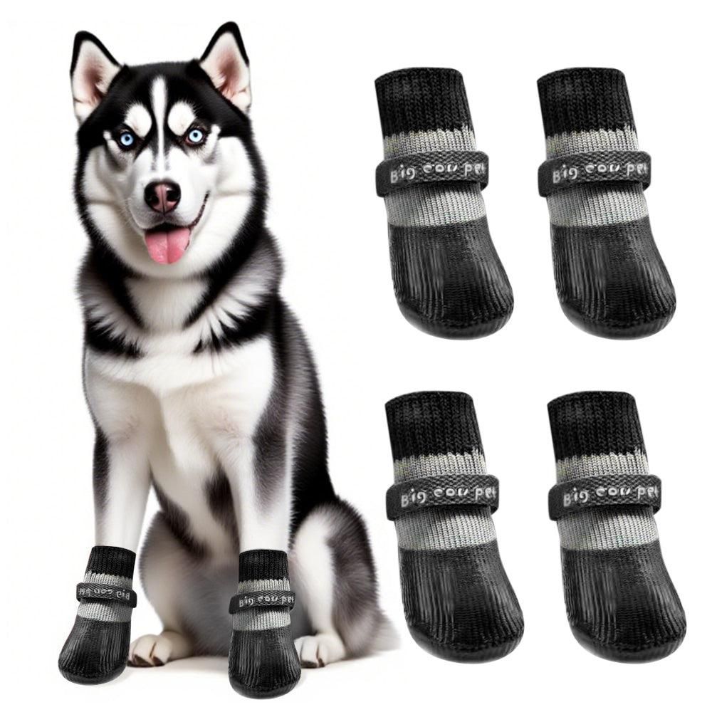 Waterproof Anti Slip Pet Shoes with Rubber Sole for Indoor and Outdoor Use Red - S