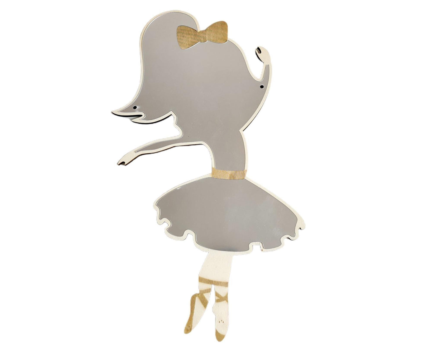 Ballet Girl Wall Mirror-Natural