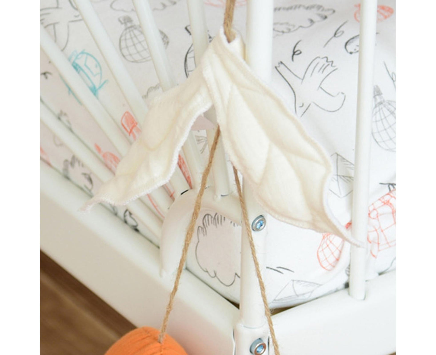 Lovely Cherry Shape Wall Hanging Decor Cute Ultra-soft Fabric Wall Hanging Ornament for Home-Orange