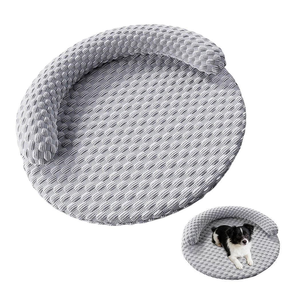 Washable Cooling Pet Bed with Removable Cover for Dogs & Cats - Dark Gray - S