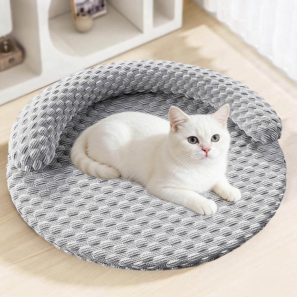 Washable Cooling Pet Bed with Removable Cover for Dogs & Cats - Dark Gray - M