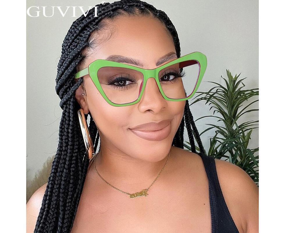 Fashion Cat Eye Square Anti-blue Light Glasses Women Men Candy Colors Glasses Frame Female Luxury Brand Designer Eyewear Unisex