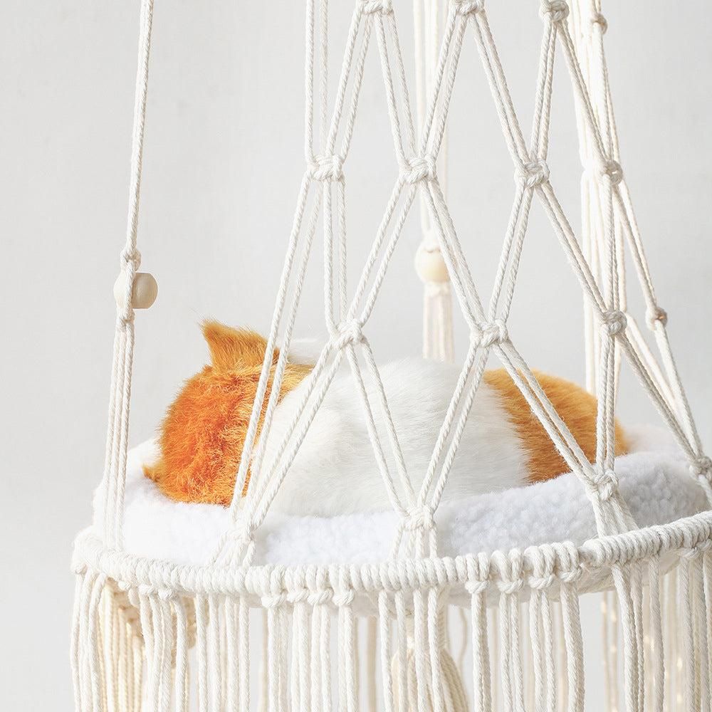 Pet Hammock Hanging Cat Bed Aerial Kitten Bed Sunny Window Seat Nest - S