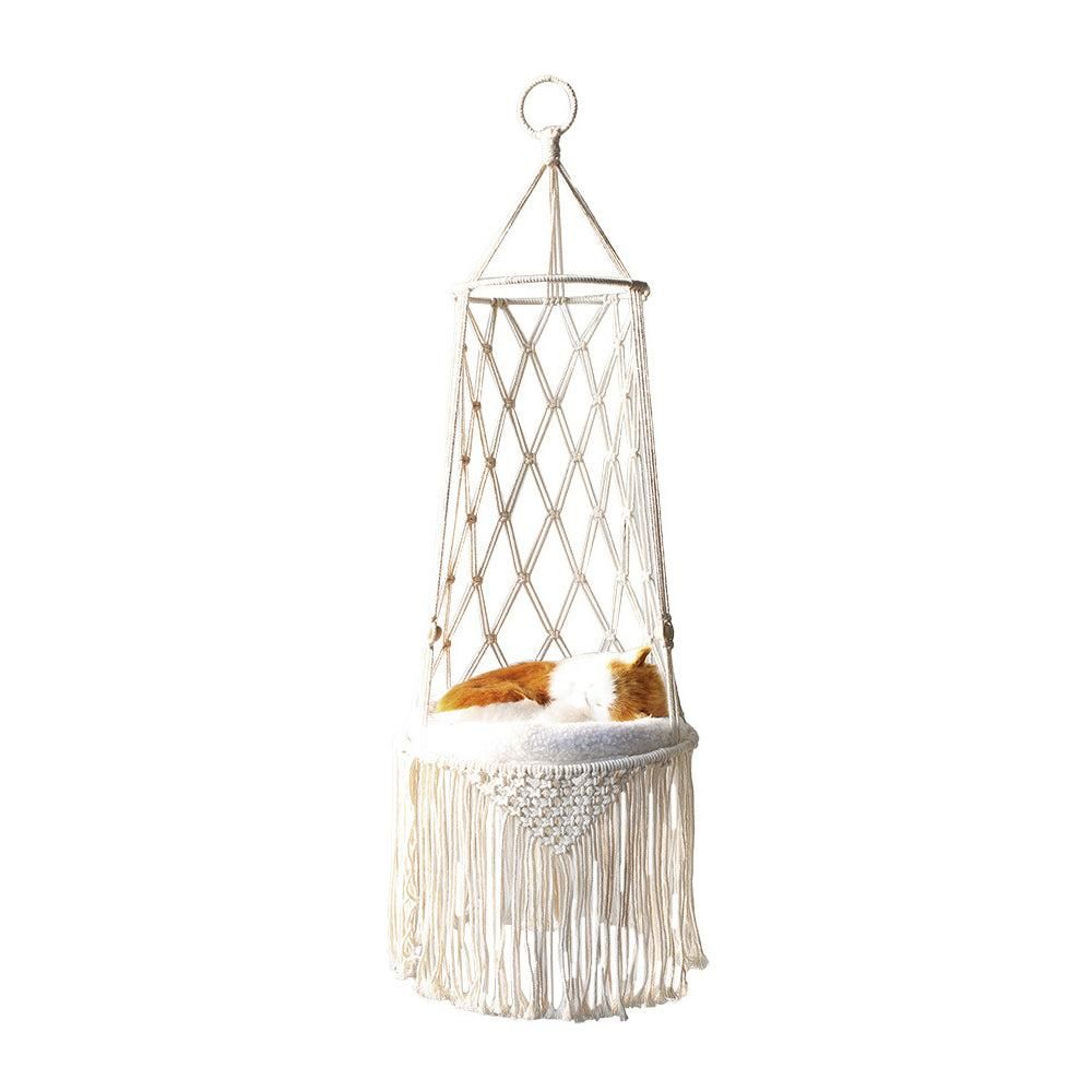 Pet Hammock Hanging Cat Bed Aerial Kitten Bed Sunny Window Seat Nest - L