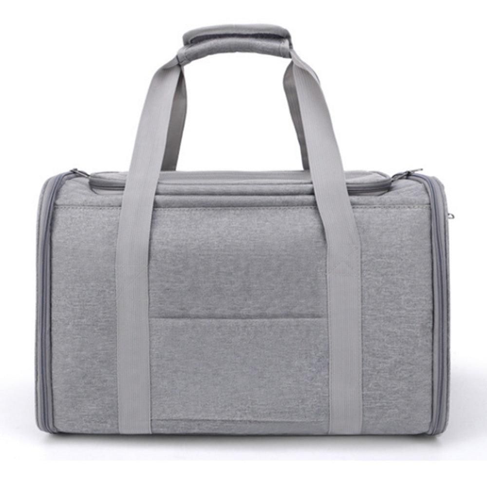 Foldable Travel Pet Carrier Bag Portable Cat Dog Kennel Bag Grey - L