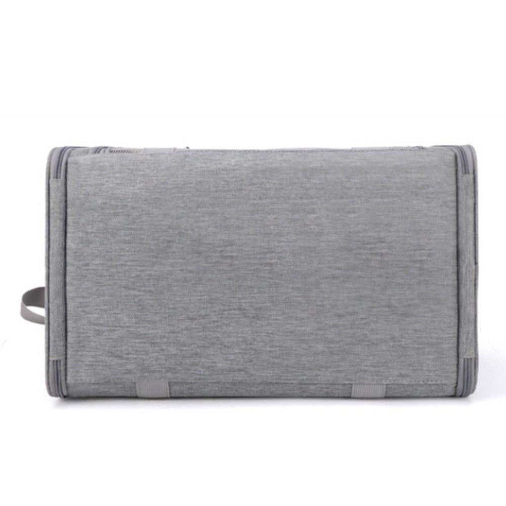 Foldable Travel Pet Carrier Bag Portable Cat Dog Kennel Bag Grey - L