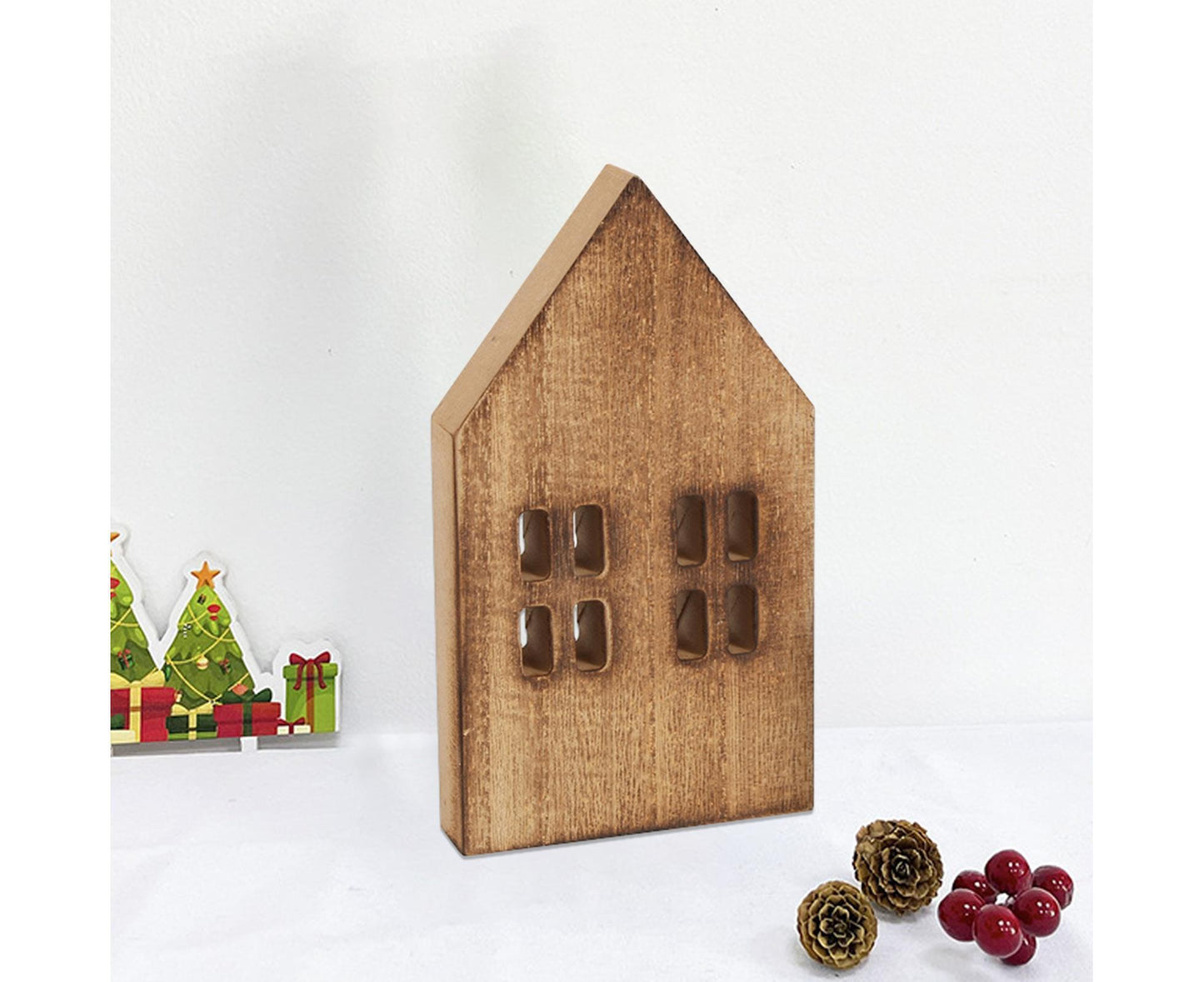Miniature Wooden House-Brown L