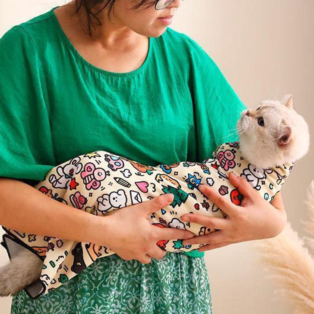 Anti-Escape Cat Grooming Wrap Mat Anti-Scratch Calming Wrap for Pet Nail Clipping Multifunctional Pet Mat - XL