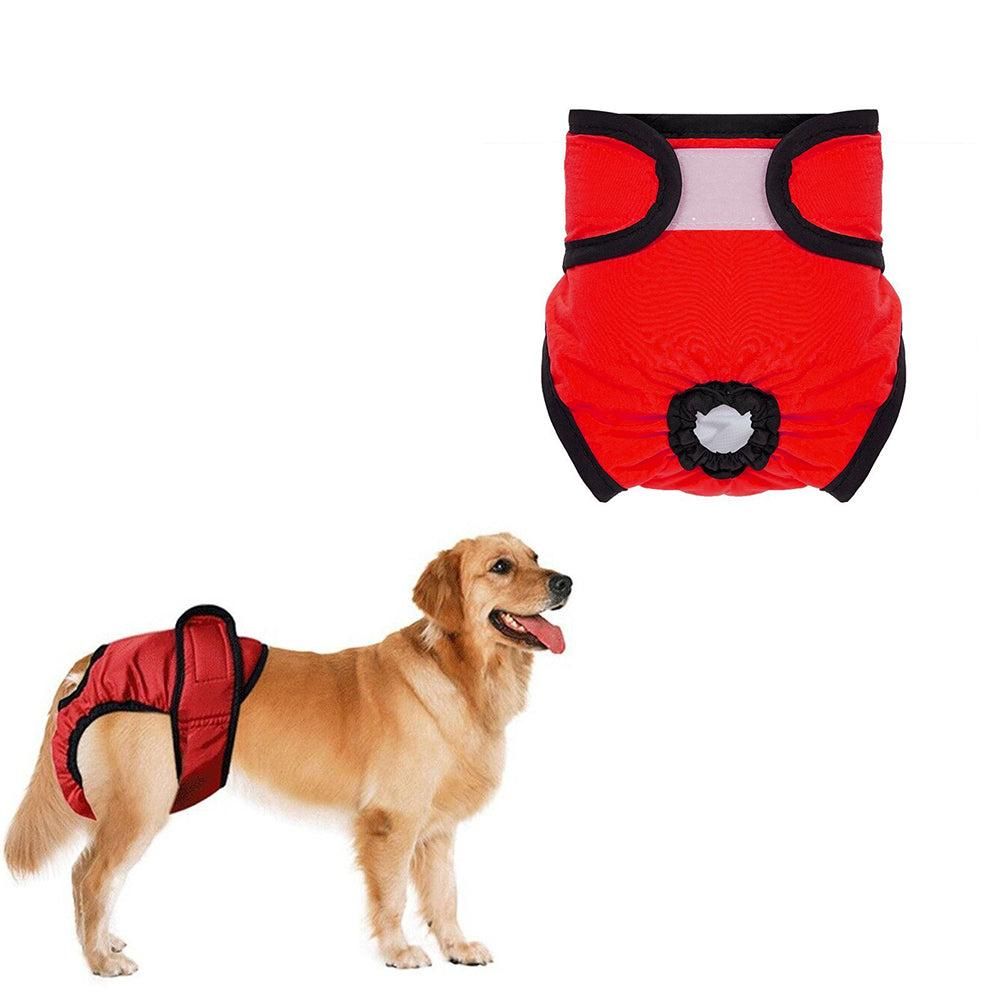 Washable Female Pet Nappy Diaper Dog Cat Physiological Pants Yellow - S