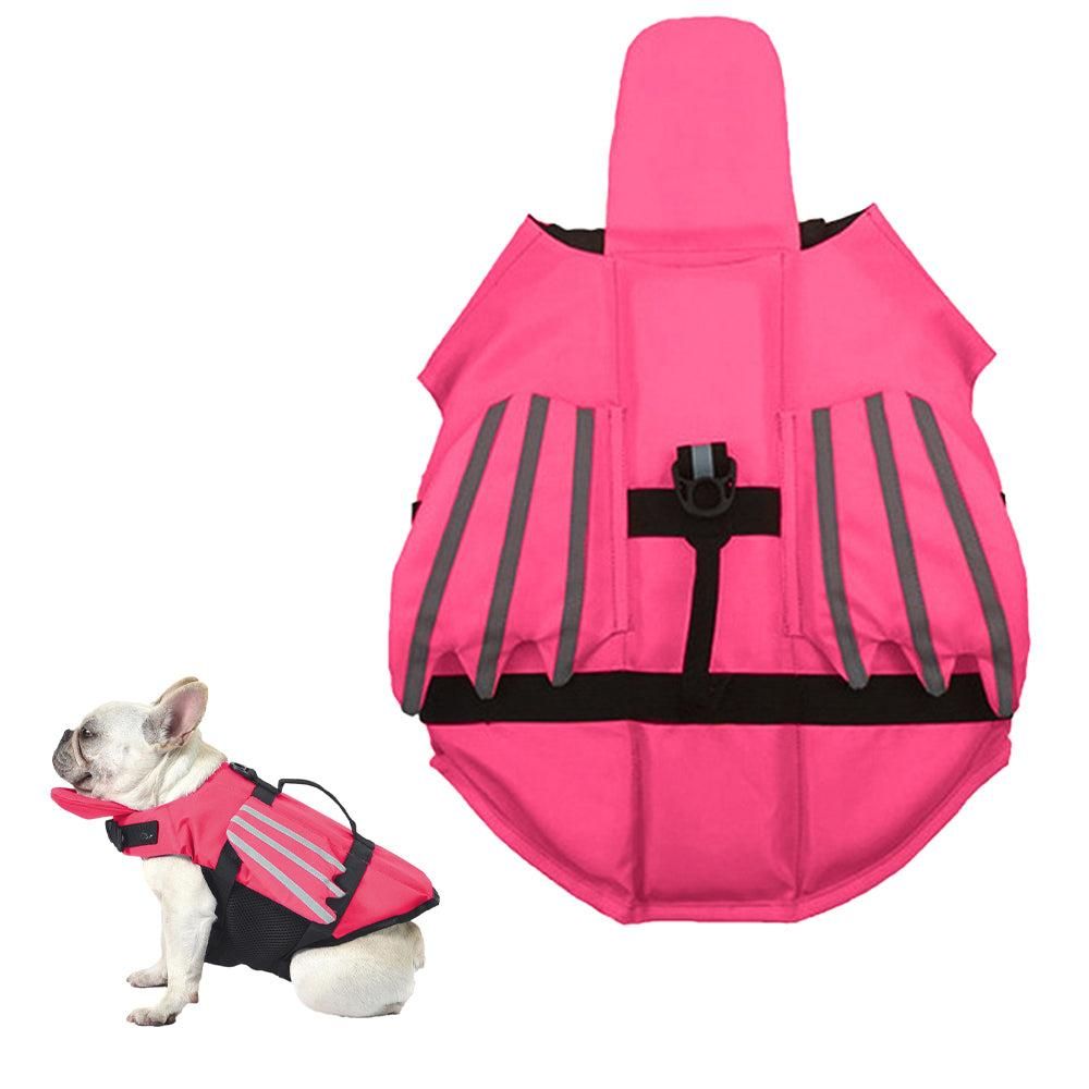 Dog Life Jacket Wings Pet Life Vest Adjustable Dog Flotation Swim Vest Blue - M