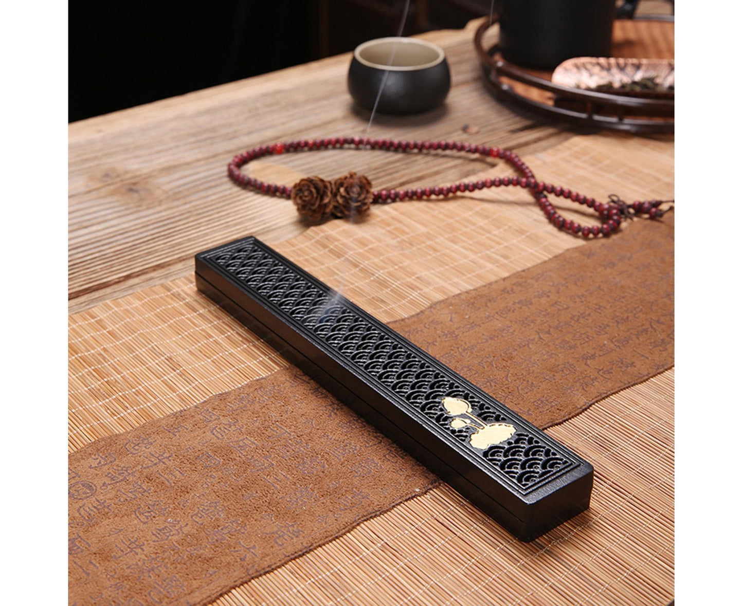 Incense Stick Holder-Black Little Flower